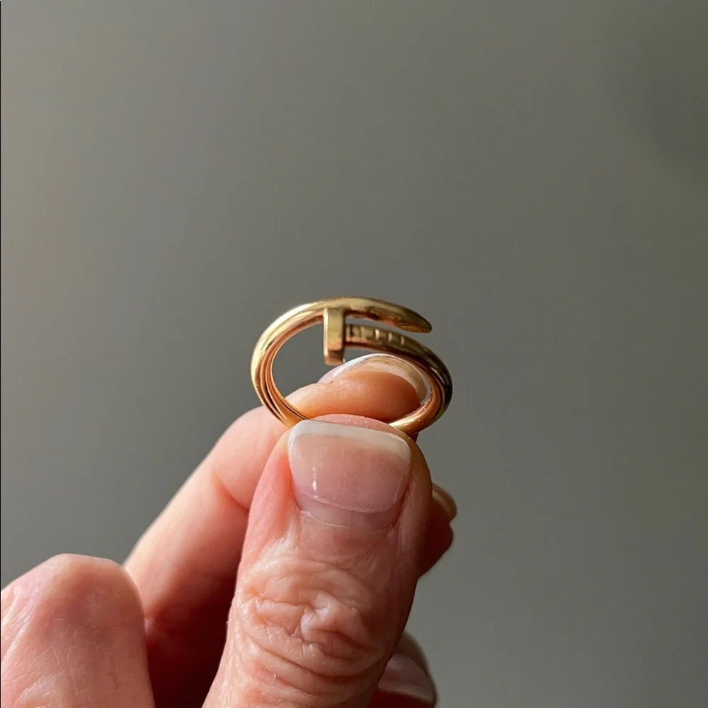 18K yellow gold nail ring